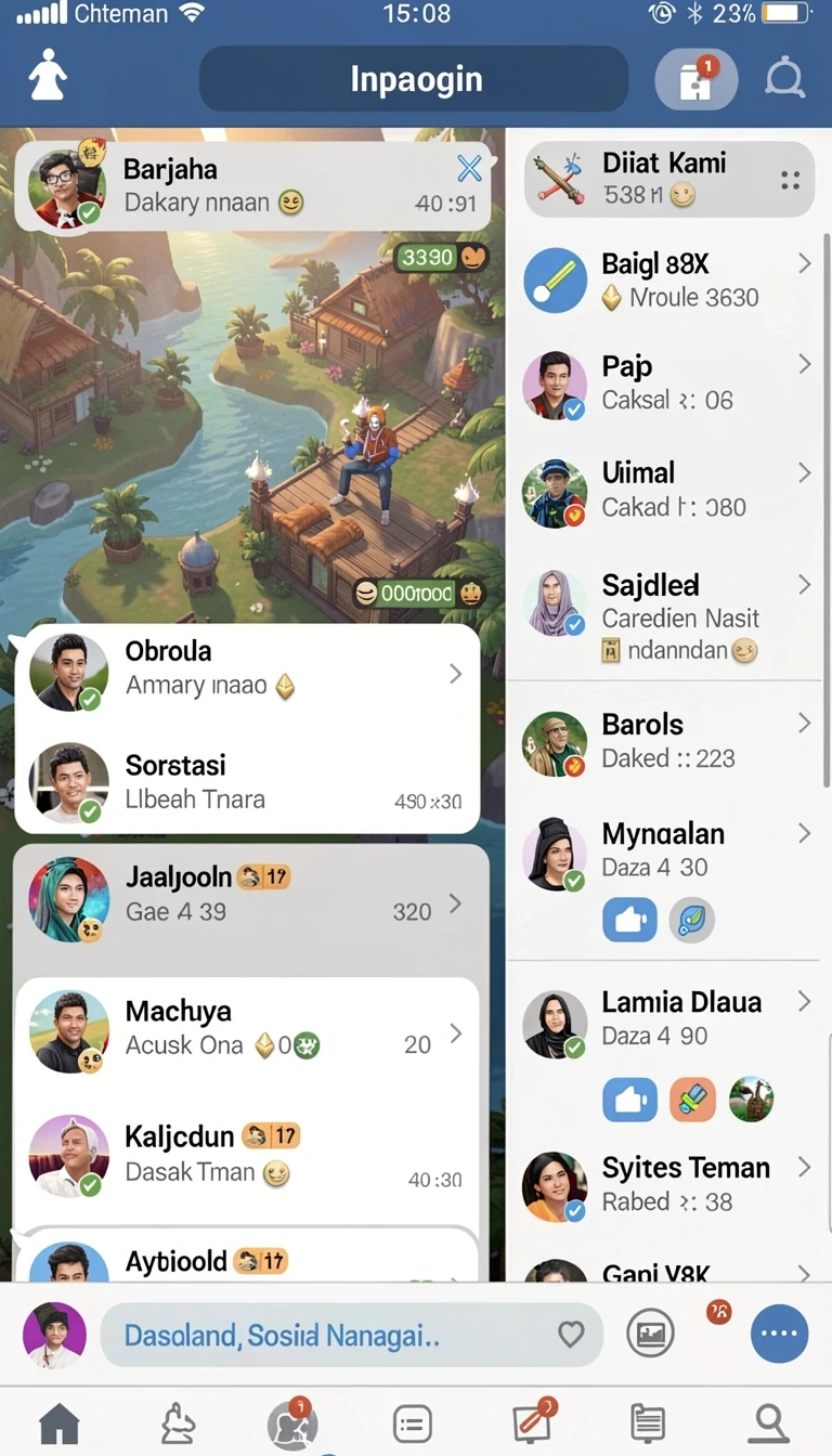 Cuplikan layar menu unduhan 72lucky untuk perangkat Android